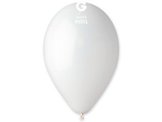 Baloni 33cm, balti, GEMAR, 50 gab.