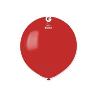 Baloni sarkani, caurspīdīgi, L 48cm, GEMAR