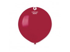 Baloni sarkani, bordo, caurspīdīgi, L 48cm, GEMAR