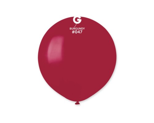 Baloni sarkani, bordo, caurspīdīgi, L 48cm, GEMAR