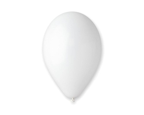 Baloni 20cm, balti, GEMAR, 100 gab.