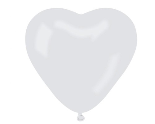 Baloni 44cm, GEMAR - balta sirds