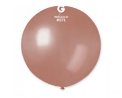 Baloni pērļu, zelta, rozā, 69cm, GEMAR
