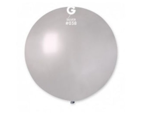 Baloni pērļu, sudraba, 69cm, GEMAR