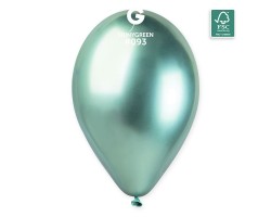 Baloni metāliski, hroma, zaļi, mint, GEMAR, 33cm