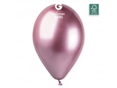 Baloni metāliski, hroma, rozā, GEMAR, 33 cm