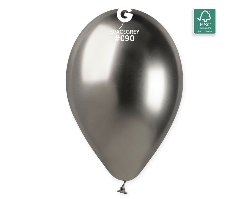 Baloni metāliski, hroma, sudraba, tumši, GEMAR, 33cm