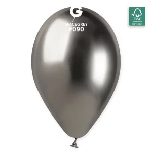 Baloni metāliski, hroma, sudraba, tumši, GEMAR, 33cm