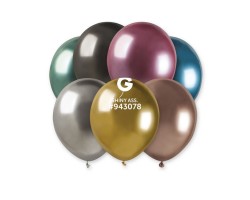 Baloni  Mix, metāliski, hroma, GEMAR, 13 cm, 100 gab.