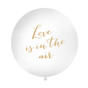 Baloni balti, 89cm, Love is in the air, zelta, JUMBO Baloni balti, 89cm, Love is in the air, zelta, JUMBO