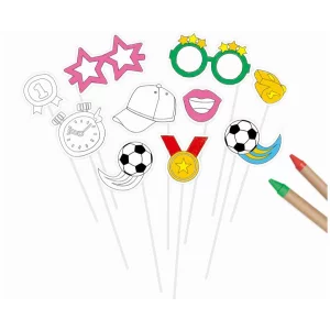Krāsojamās maskas fotosesijai DIY Sports (10gab.) Krāsojamās maskas fotosesijai DIY Sports (10gab.)