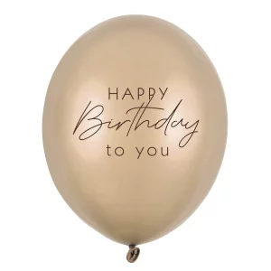Baloni "HAPPY Birthday to you" - pērļu, zelta, auksta, 29cm Baloni "HAPPY Birthday to you" - pērļu, zelta, auksta, 29cm