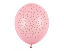 Baloni Konfeti, zelta, rozā, mini, rozā BelBal, 29cm