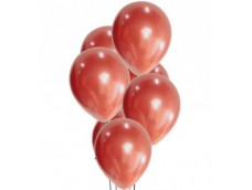 Baloni metāliski, hroma, sarkani, platinum, 30 cm