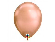 Baloni metāliski, hroma, zelta, rozā, Qualatex, 29cm