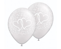 Baloni Kāzu, Sirdis, pērļu, QUALATEX, 29cm