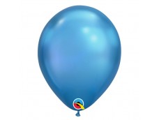Baloni metāliski, hroma, zili, Qualatex, 29cm