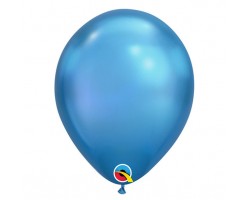 Baloni metāliski, hroma, zili, Qualatex, 29cm