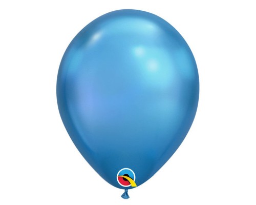 Baloni metāliski, hroma, zili, Qualatex, 29cm