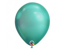 Baloni metāliski, hroma, zaļi, mint, Qualatex, 29cm