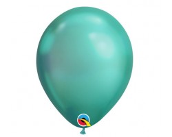 Baloni metāliski, hroma, zaļi, mint, Qualatex, 29cm