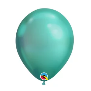 Baloni metāliski, hroma, zaļi, mint, Qualatex, 29cm