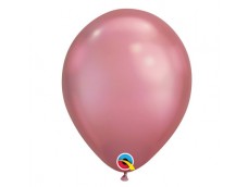 Baloni metāliski, hroma, rozā, Qualatex, 29cm