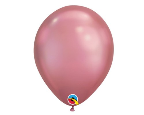 Baloni metāliski, hroma, rozā, Qualatex, 29cm