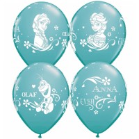Baloni 29cm, Frozen - ledus sirds, tirkīza, QUALATEX