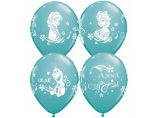 Baloni 29cm, Frozen - ledus sirds, tirkīza, QUALATEX Baloni 29cm, Frozen - ledus sirds, tirkīza, QUALATEX