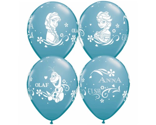 Baloni 29cm, Frozen - ledus sirds, zili, QUALATEX