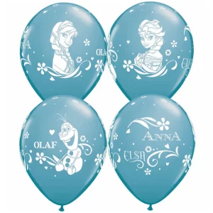 Baloni 29cm, Frozen - ledus sirds, zili, QUALATEX Baloni 29cm, Frozen - ledus sirds, zili, QUALATEX
