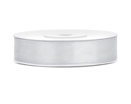 Lentīte sudraba, satīna, 12mm (25m)
