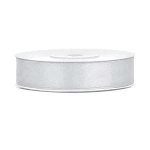 Lentīte sudraba, satīna, 12mm (25m) Lentīte sudraba, satīna, 12mm (25m)
