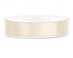 Lentīte krēmkrāsas, satīna, 12mm (25m)