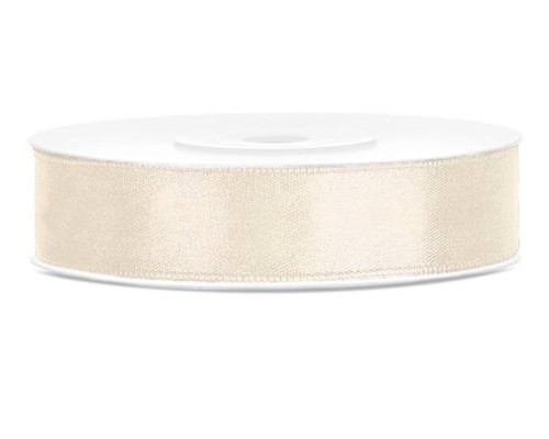 Lentīte krēmkrāsas, satīna, 12mm (25m)
