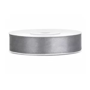 Lentīte sudraba, tumša, satīna, 12mm (25m) Lentīte sudraba, tumša, satīna, 12mm (25m)