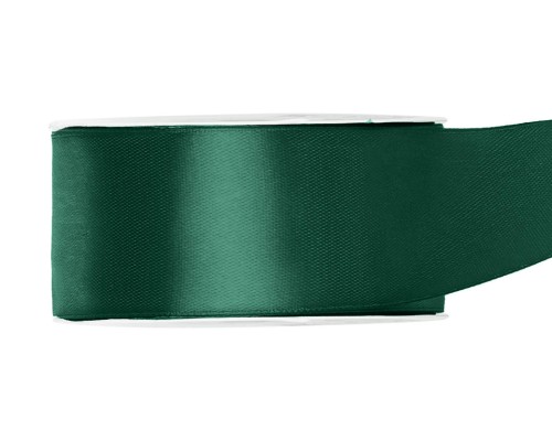 Lentīte zaļa, tumši, smaragda, satīna, 25mm (25m)