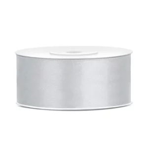 Lentīte sudraba, satīna, 25mm (25m) Lentīte sudraba, satīna, 25mm (25m)