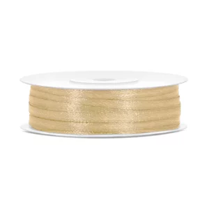 Lentīte zelta, gaiša, satīna, 3mm (50m) Lentīte zelta, gaiša, satīna, 3mm (50m)
