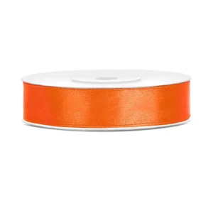 Lentīte oranža, satīna, 12mm (25m)