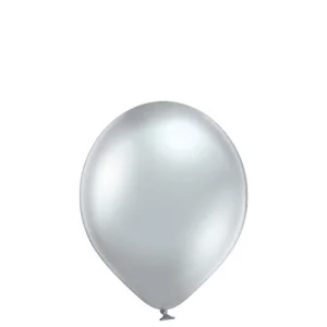 Sudraba krāsas Belbal hroma baloni 30 cm — ar hēliju un apstrādi Sudraba krāsas Belbal hroma baloni 30 cm — ar hēliju un apstrādi