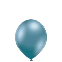 Zili Belbal hroma baloni 30 cm — ar hēliju un apstrādi