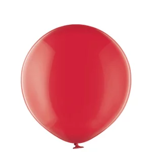 Baloni sarkani, caurspīdīgi, 60cm, BELBAL