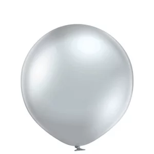 Baloni metāliski, hroma, sudraba, Belbal, 60 cm, XL Baloni metāliski, hroma, sudraba, Belbal, 60 cm, XL