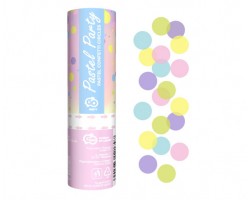 Konfeti, 15cm - pasteļtoņu papīra apļi "Pastel Party"