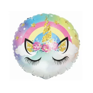 Folijas balons Vienradzis Pastel Unicorn, 48cm, aplis Folijas balons Vienradzis Pastel Unicorn, 48cm, aplis