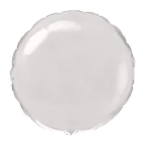 Folijas balons 46cm aplis, balts, Flexmetal Folijas balons 46cm aplis, balts, Flexmetal