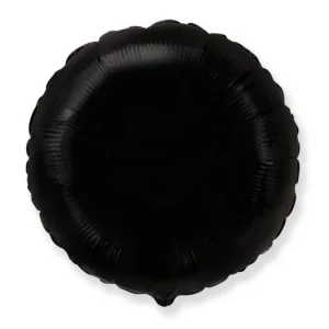 Folijas balons 46cm aplis, melns, Flexmetal Folijas balons 46cm aplis, melns, Flexmetal
