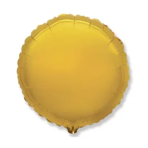 Folijas balons 46cm aplis, zelta, Flexmetal Folijas balons 46cm aplis, zelta, Flexmetal